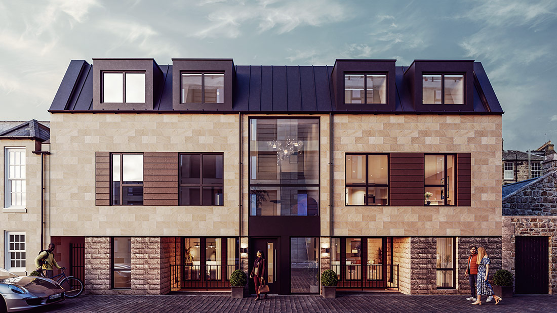 11-13 York Lane, Edinburgh night elevation